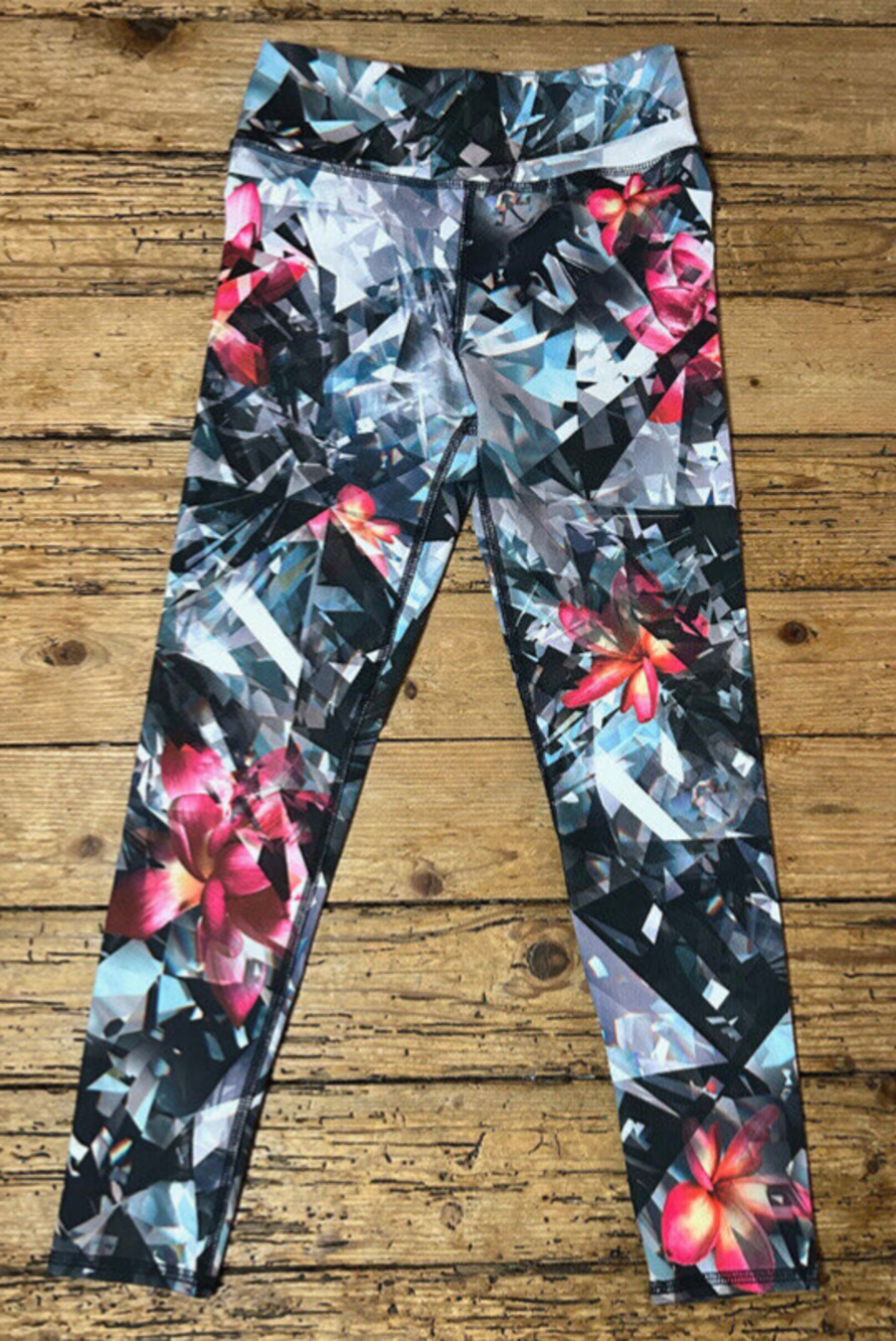 Evolution & Creation Womens Size S Black/Multicolor Ankle Leggings